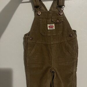 Levi's Kids Tan Corduroy Overalls
